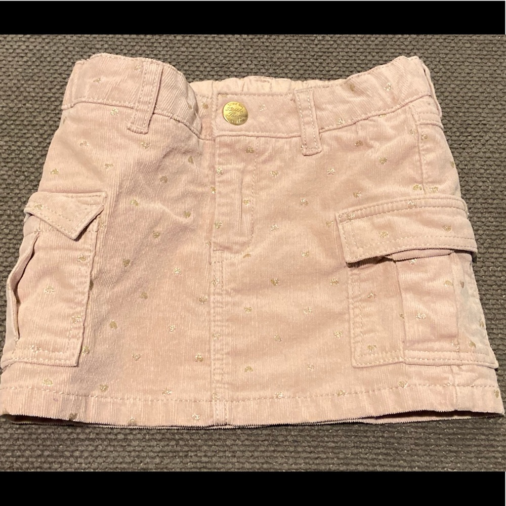 H&M corduroy cargo mini, pink, size 2-3 Yrs.